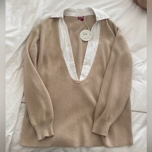 Staid Deep V Sweater